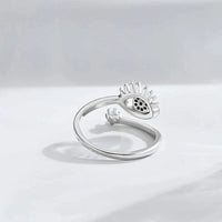 Adjustable Evil Eye Ring | Protective Statement Jewellery-Gold-Nora Luxe