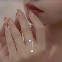 Adjustable Heart Ring with Tassels | Stylish Women's Jewellery-Nora Luxe