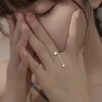 Adjustable Heart Ring with Tassels | Stylish Women's Jewellery-Nora Luxe