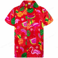 Tropisches 3D Flamingo Hemd – Kai