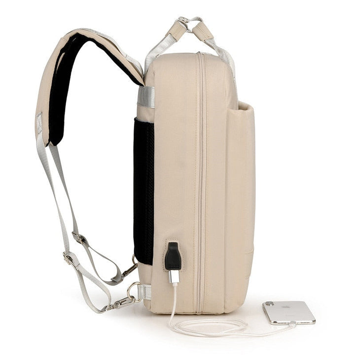 Sichere Anti-Diebstahl-Rucksack mit versteckten Reißverschlüssen und USB-Aufladung