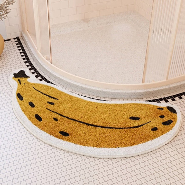 Anti-Rutsch-Badmatt mit Bananen- oder Auberginen-Design - ZestPad