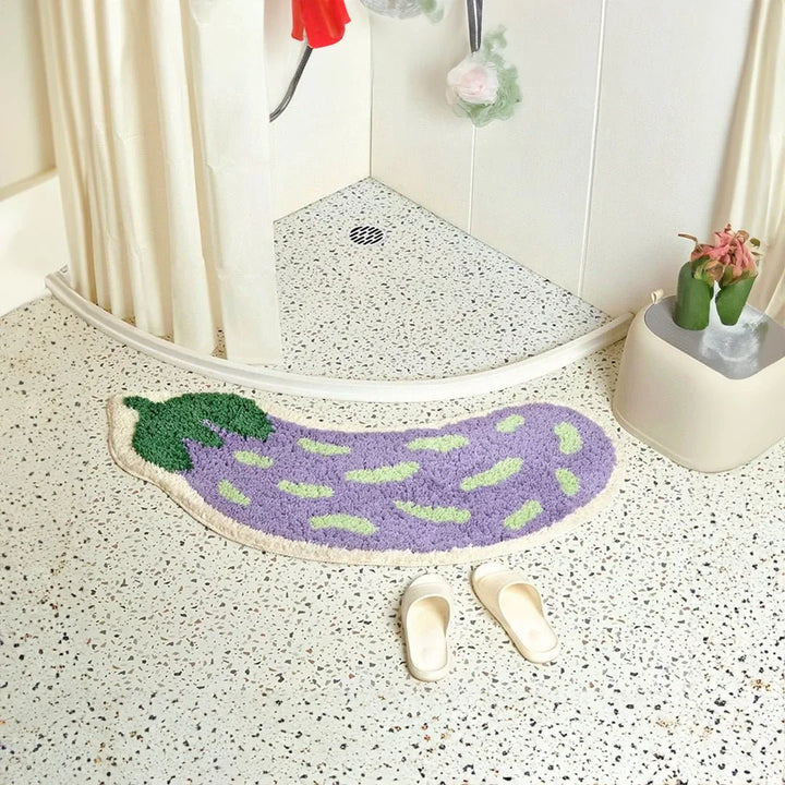 Anti-Rutsch-Badmatt mit Bananen- oder Auberginen-Design - ZestPad