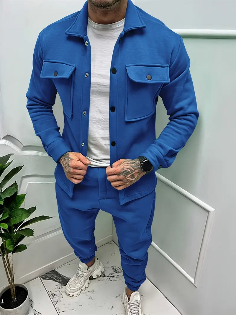 Stylische Herrenset mit Jacke und Hose – Daan