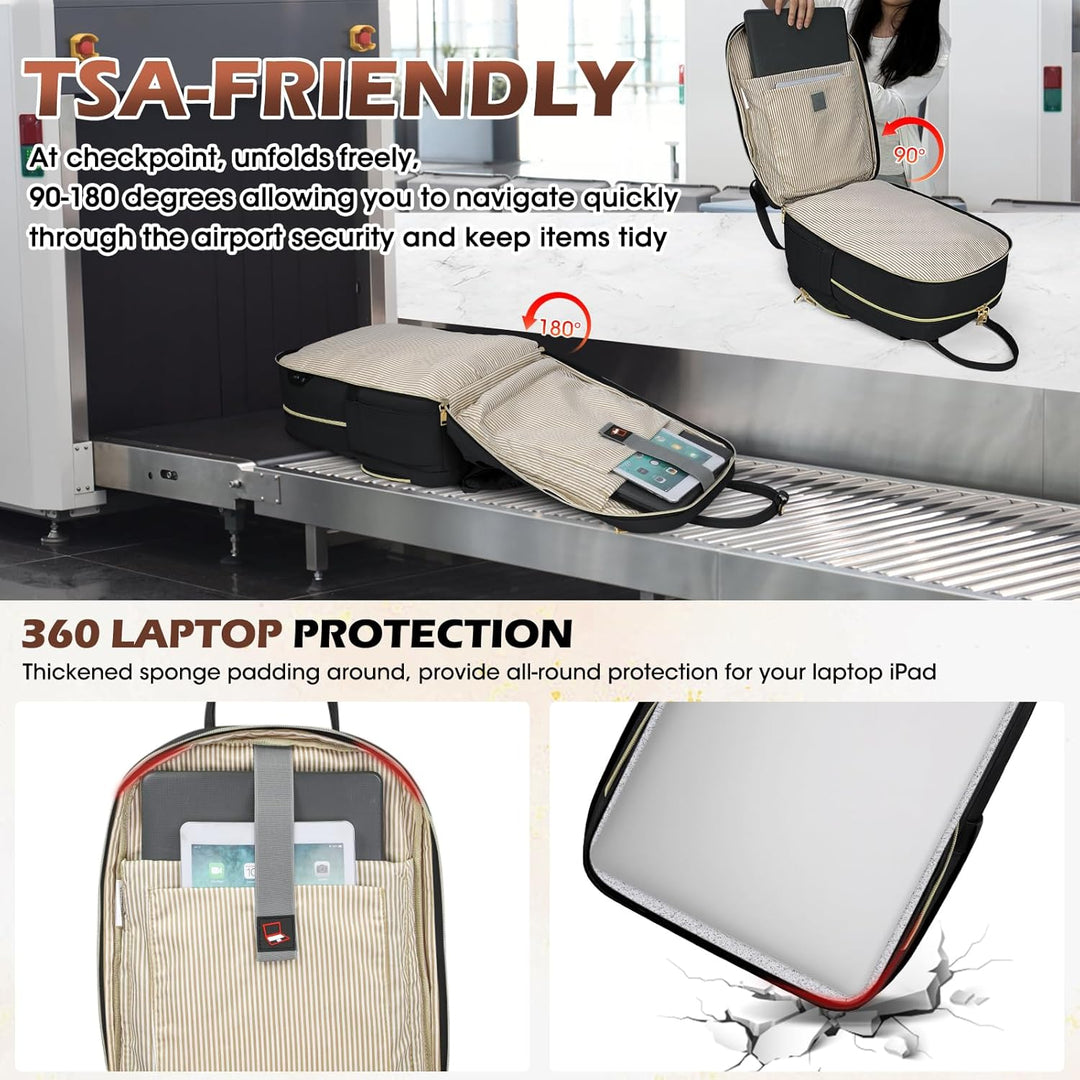 Wasserabweisender Reise-Laptop-Rucksack mit Organisierten Fächern – Geeignet für 15,6"