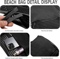 Faltbare Mesh-Strandtas mit Innentasche
