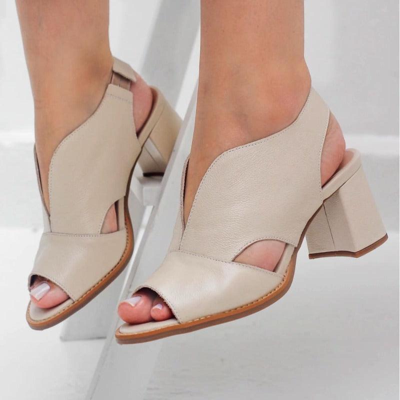 Damen Ledersandalen mit Absatz & Komfortfußbett – Selina
