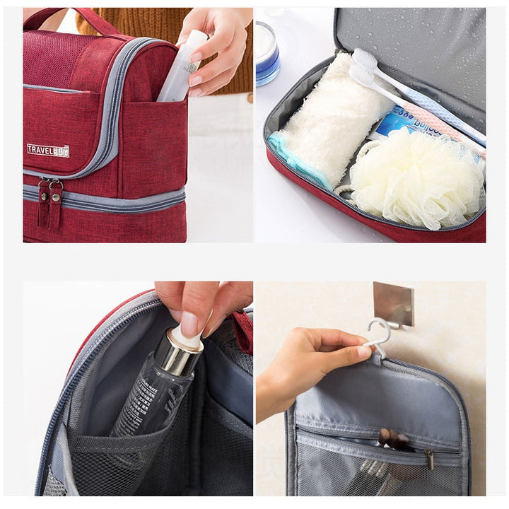 Große Hängende Kulturtasche Organizer – Reiseetui mit mehreren Fächern