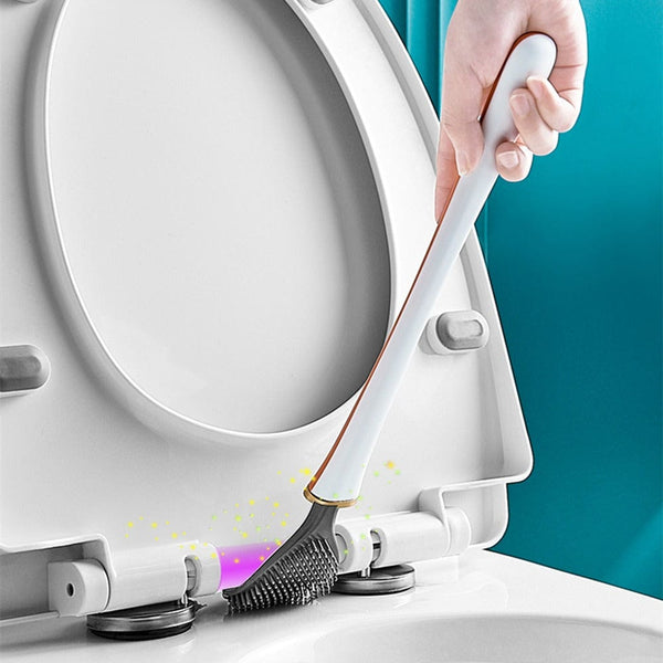 Silikon-Toilettenbürste mit Wandhalterung & Tropffang – Clevora