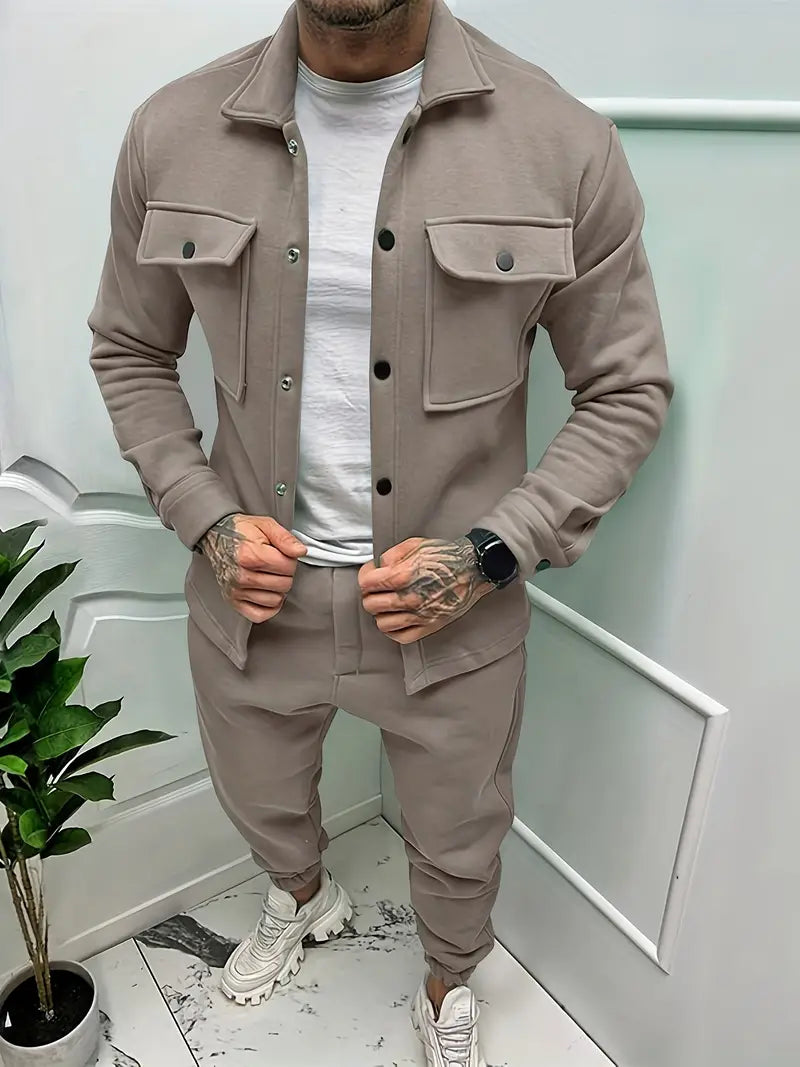 Stylische Herrenset mit Jacke und Hose – Daan