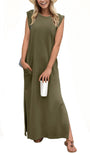 Luftiges Maxikleid mit Taschen Damen – Romy