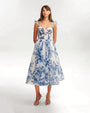 Betörendes Blaues Blumenkleid - Luna