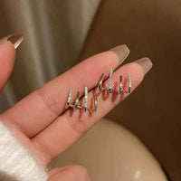 Illusion Ohringe mit Vier Hoop und Zirkonia - Zarvia