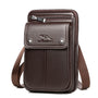 Kompakte PU-Leder Crossbody-Tasche für Herren mit verstellbarem Schulterriemen