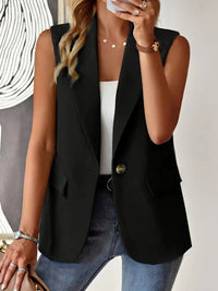 Trendige Ärmellose Blazer mit Knopfdetails - Yara