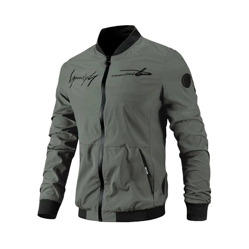 Bestickte Herren Bomberjacke für Übergangszeit – Leon