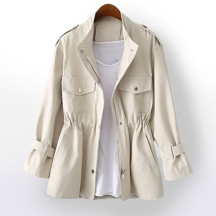 Kurzer Damen-Trenchcoat – Clarisse