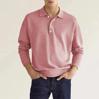 Herrenpoloshirt mit langen Ärmeln – Bastien