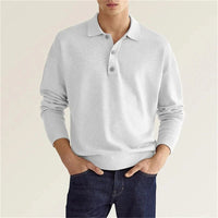 Herrenpoloshirt mit langen Ärmeln – Bastien