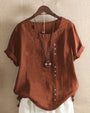 Einfache T-Shirt mit kurzen Ärmeln und rundem Hals – Samantha