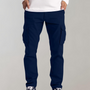 Blau Cargohose Herren, Taschen, Baumwolle, Freizeitkleidung, modisch, bequem, robust.