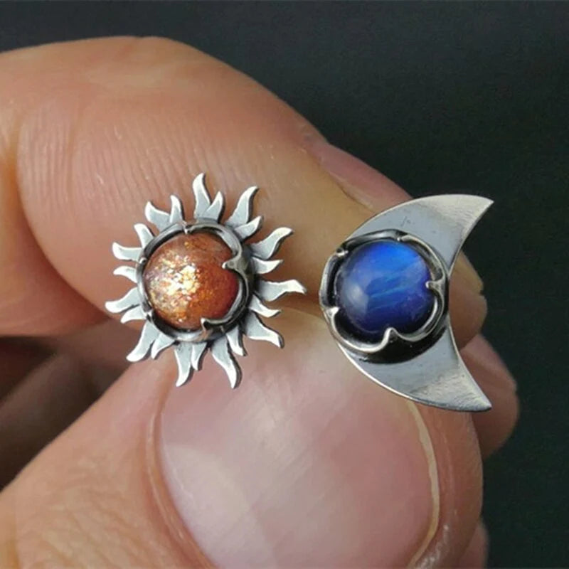 Earrings Sun and Moon - Sunny-Nora Luxe