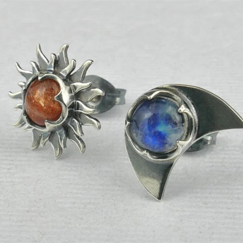 Earrings Sun and Moon - Sunny-Nora Luxe