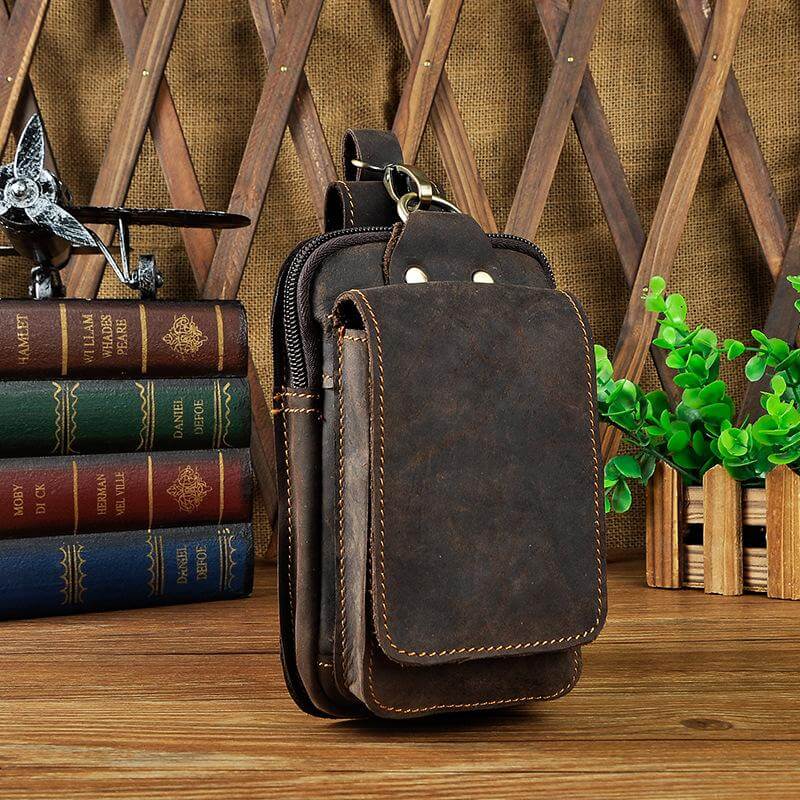 Echtleder Herren-Gürteltasche