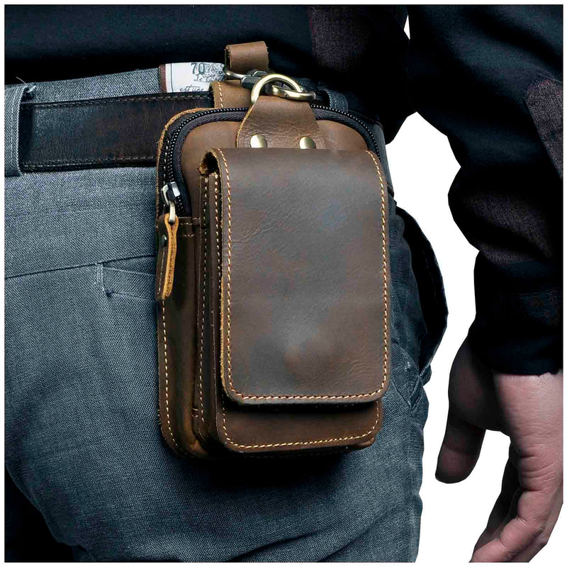 Echtleder Herren-Gürteltasche
