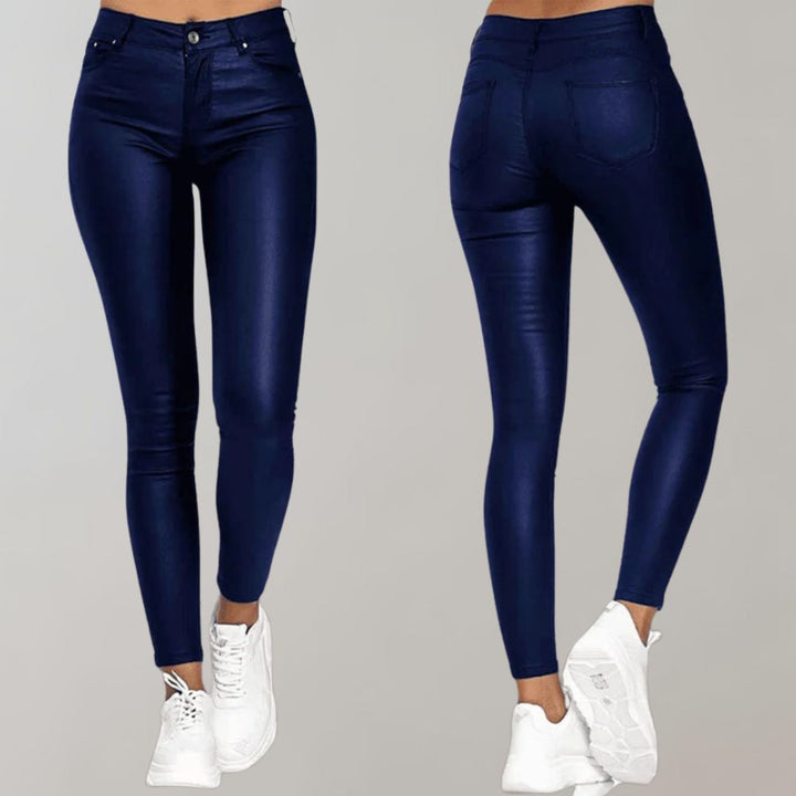 Damenhose Blau, elegant, bequem, Skinny-Fit, Jeans-Stil, Freizeitmode, elastisch, modisch.