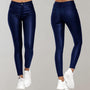 Damenhose Blau, elegant, bequem, Skinny-Fit, Jeans-Stil, Freizeitmode, elastisch, modisch.