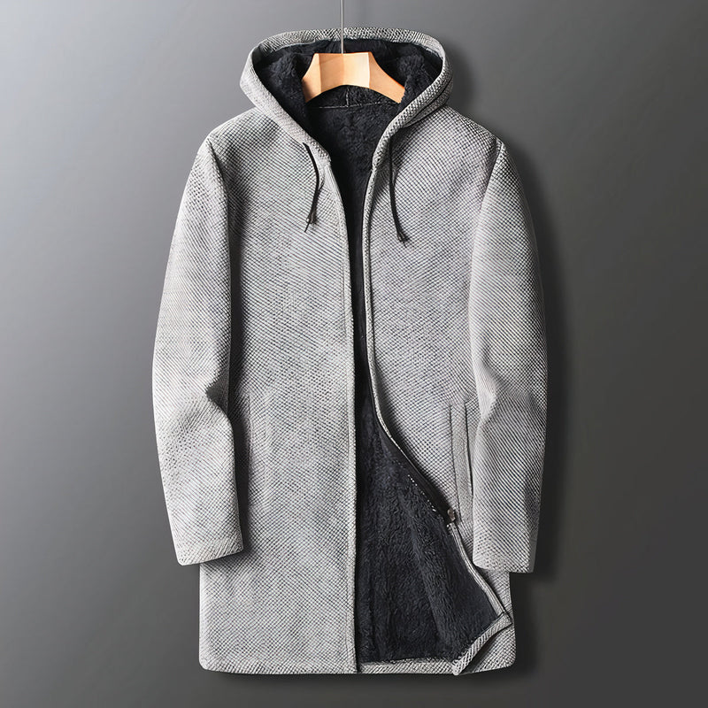 Warme Herren-Fleecejacke mit Kapuze – Marcus
