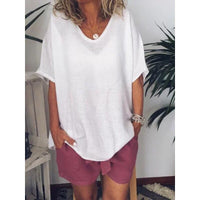 Oversized Leinen Damen T-Shirt – Elin