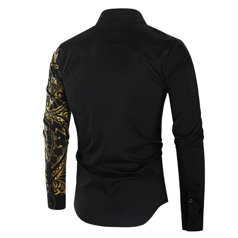 Herrenhemd mit goldenen Details – Darius