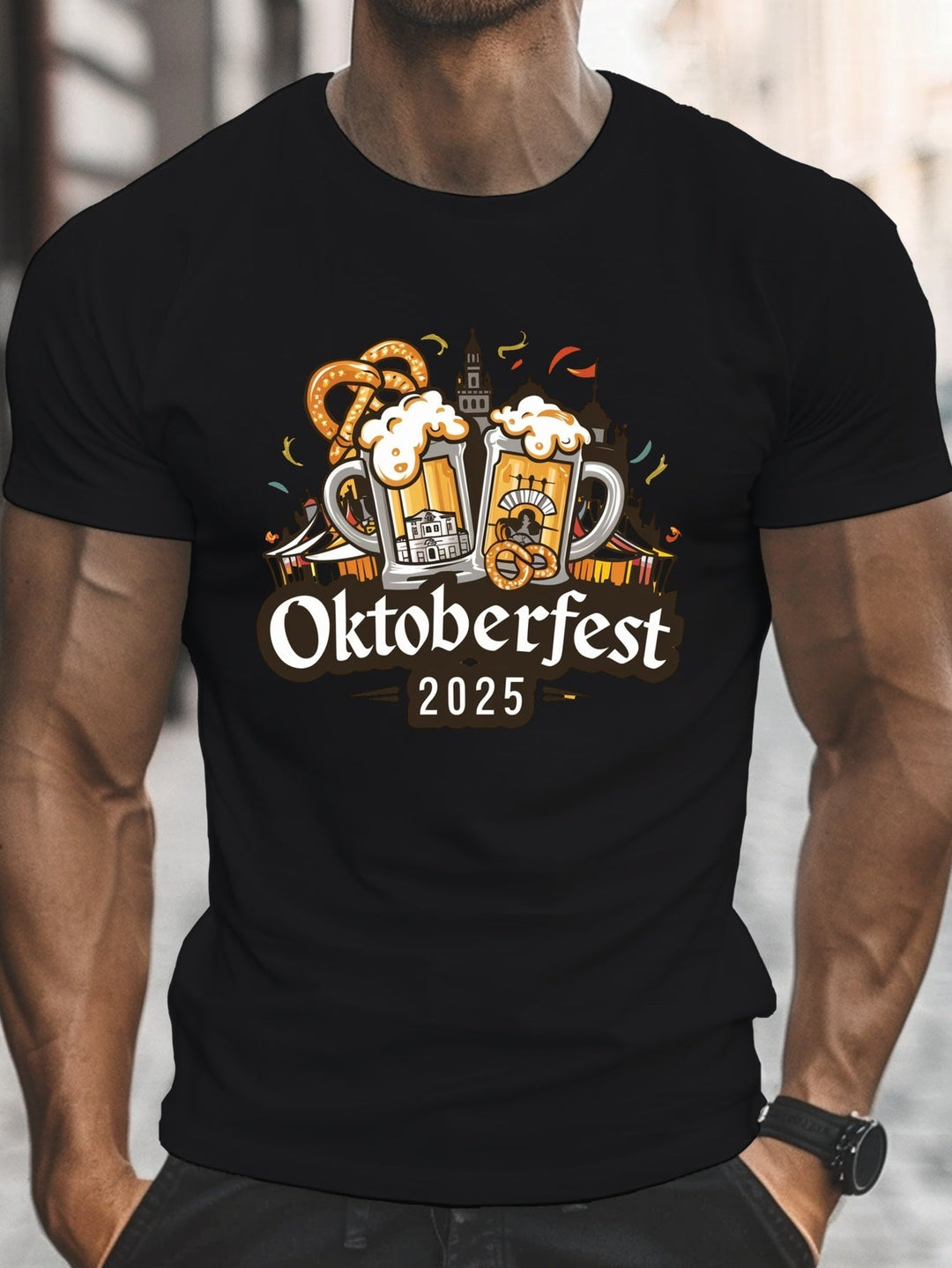 Herren Kurzarm T-Shirt – Hopfen Oktoberfest 2025