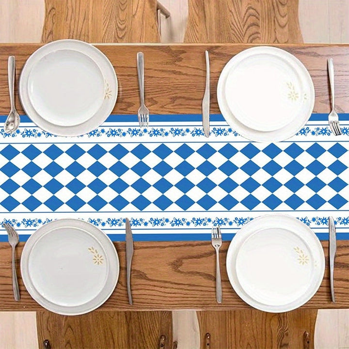 1 Stück Tafelläufer mit Rautenmuster – WiesnLäufer Oktoberfest 2025