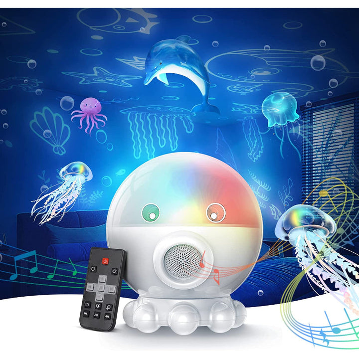 LED Nachtlampe mit Ozean- & Sternenhimmelprojektion + Musikfunktion - DreamAura