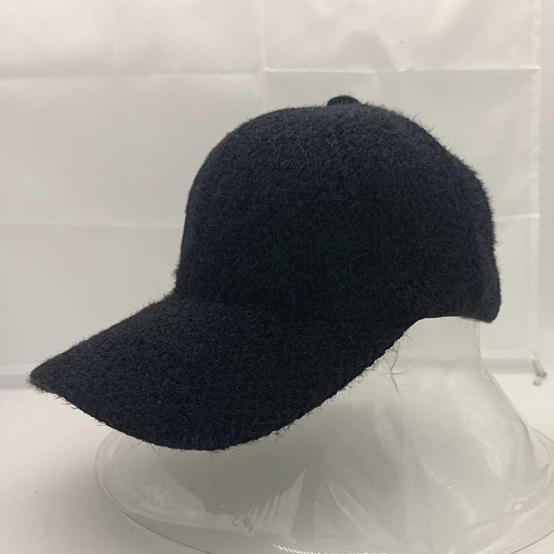 Warme Damen Baseballcap mit Imitatfell für Herbst & Winter – Lorena