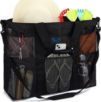 Kaufe 1, Erhalte 1 GRATIS – Extra Große Durchsichtige Mesh-Strandtasche mit 8 Taschen – ClearWave