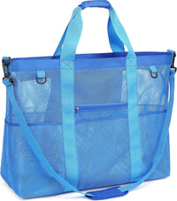Kaufe 1, Erhalte 1 GRATIS – Extra Große Durchsichtige Mesh-Strandtasche mit 8 Taschen – ClearWave