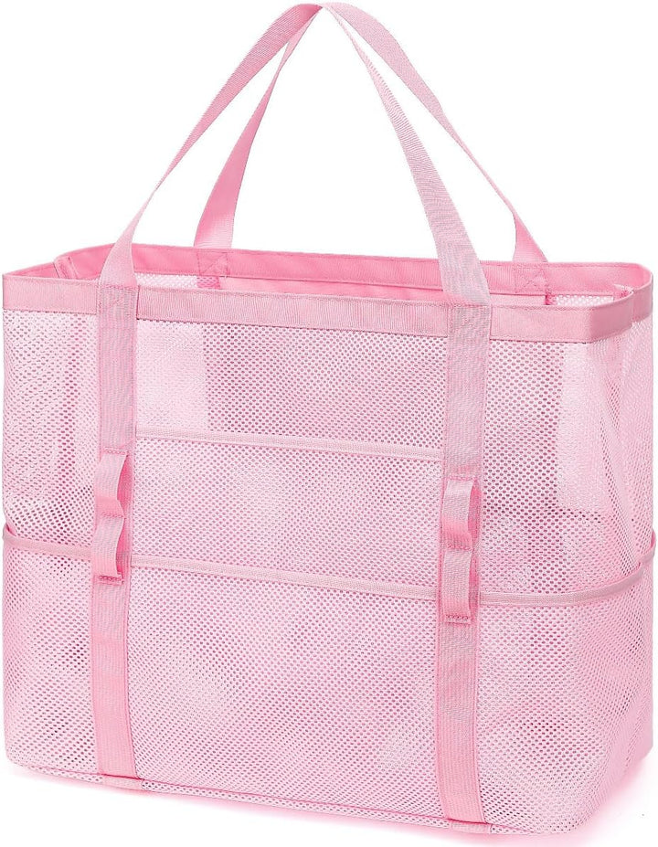 Kaufe 1, Erhalte 1 GRATIS – Extra Große Durchsichtige Mesh-Strandtasche mit 8 Taschen – ClearWave