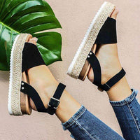 Women’s Platform Espadrille Sandals with Wedge Heel & Straps – Livia