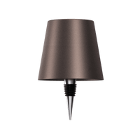 Braune Flaschenlampe, transparent, modern, Metall, für stilvolle Beleuchtung, Inneneinrichtung.