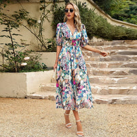 Sommerkleid mit V-Ausschnitt – Sophie