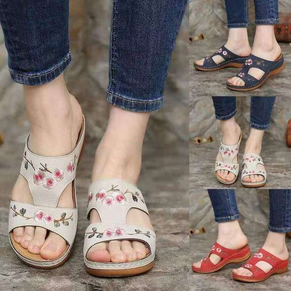 Orthopädische Blumen-Sandalen für Damen – Florina