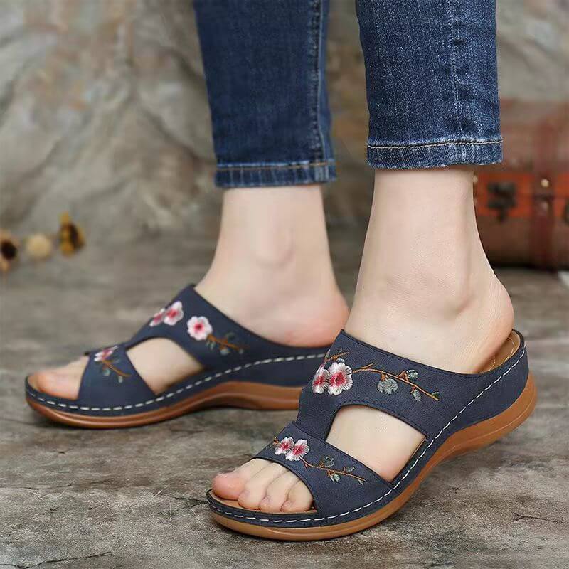 Orthopädische Blumen-Sandalen für Damen – Florina