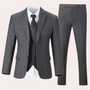 Grauer Herrenanzug dreiteilig, Sakko, Weste, Hose, formell, Business, elegant, klassisch.