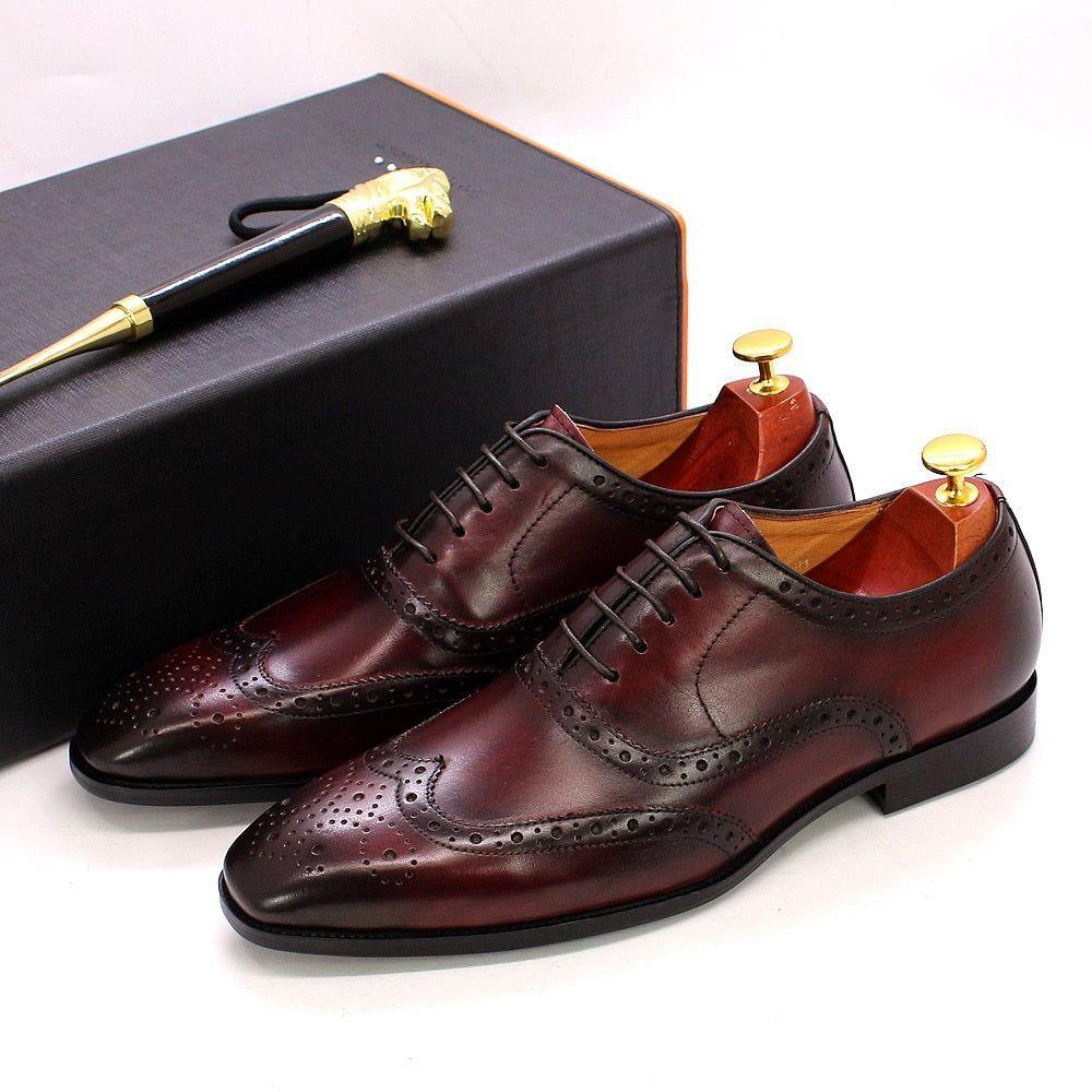 Handgefertigte Herren Oxford-Schuhe aus Leder – Valentin