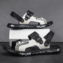 Schwarze und weiße Sandalen, Herren, sportlich, rutschfest, verstellbar, modisch.