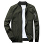Grüne Herren-Sommerjacke, kurz, stilvoll, Reißverschluss, Bomber-Stil, Freizeitmode.